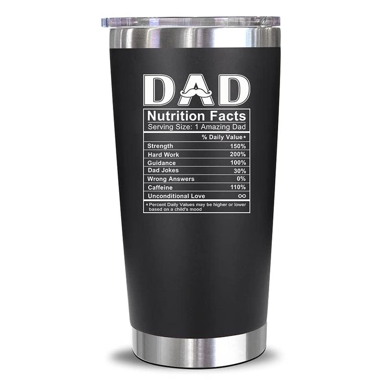 NewEleven Fathers Day Gift For Dad - Birthday Gifts For Dad From Daughter  Son  Kids - Husband Gifts - Birthday Present Ideas For Father  Husband  New Dad  Bonus Dad From Daughter  Son - 20 Oz Tumbler - Image 1